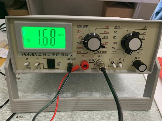 डिजिटल डिस्प्ले फैब्रिक सरफेस रेसिस्टिविटी टेस्टर EN 1149-1 / EN 1149-2 AATCC 76