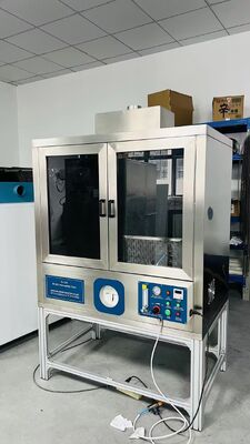 अच्छा दाम बीएस 5852 स्टेनलेस स्टील फ्रेम 35 मिमी लौ ऊंचाई और 450X450X300 मिमी परीक्षण जाग के साथ अग्निरोधकता परीक्षक ऑनलाइन